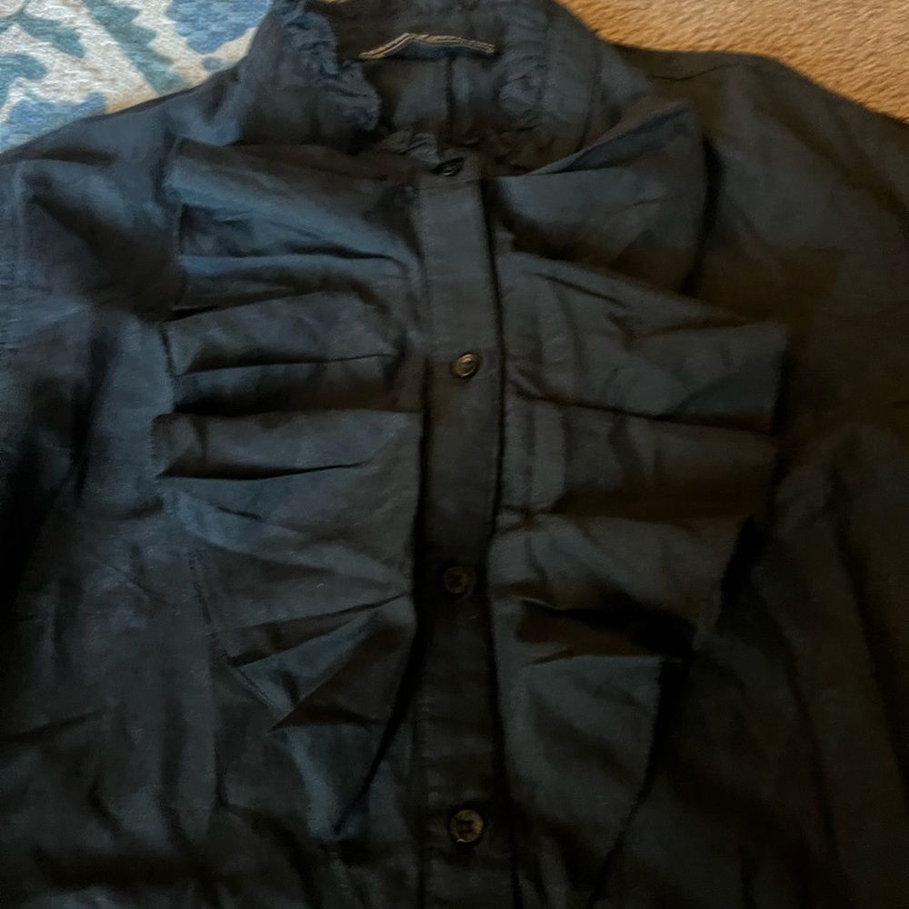 Peruvian connection black button down small - Picture 6 of 9